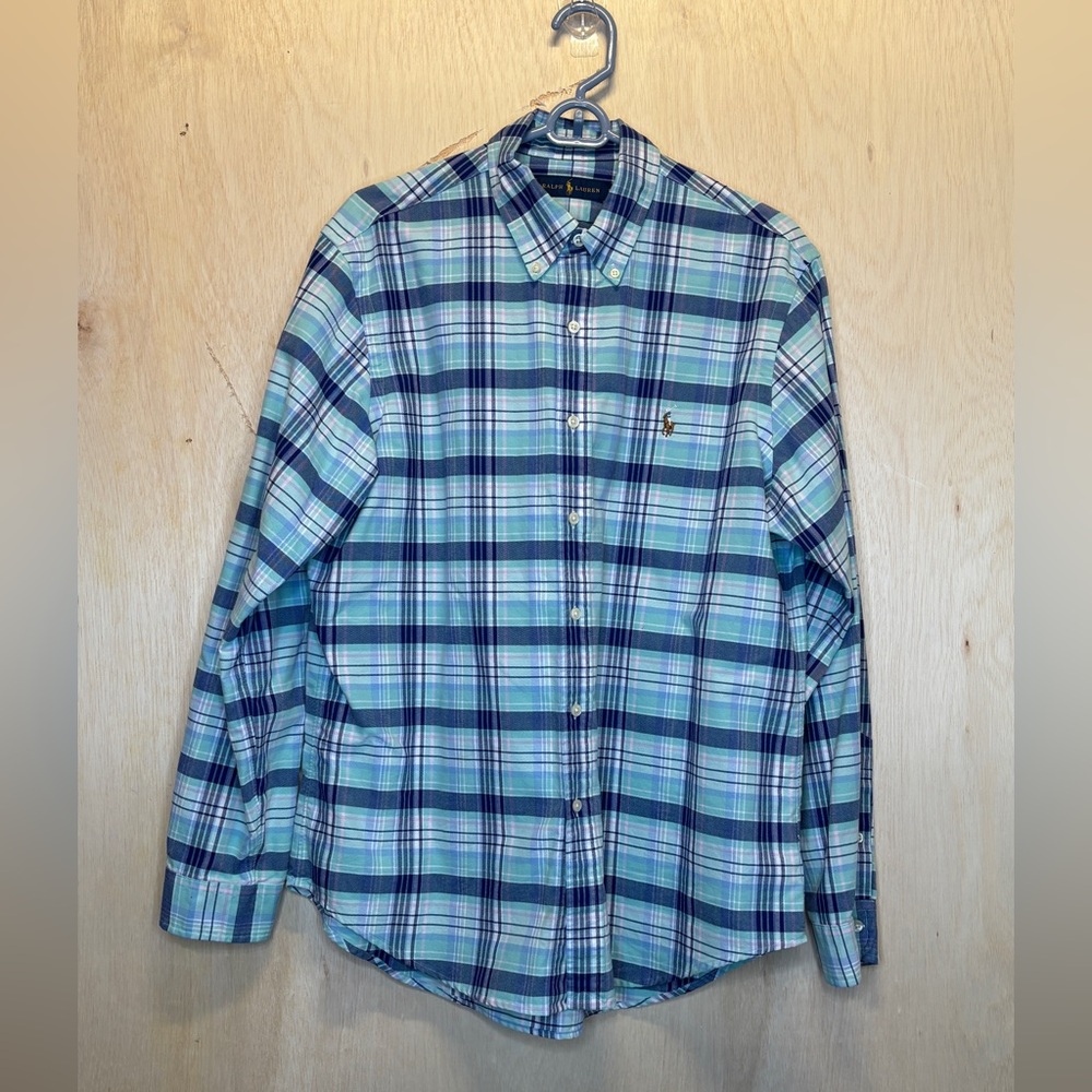 Ralph Lauren Polo Long Sleeve Button Down Shirt Large multicolor pony‎